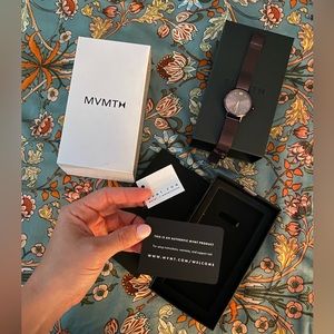 MVMT Dot Vibe Purple Watch with original packaging